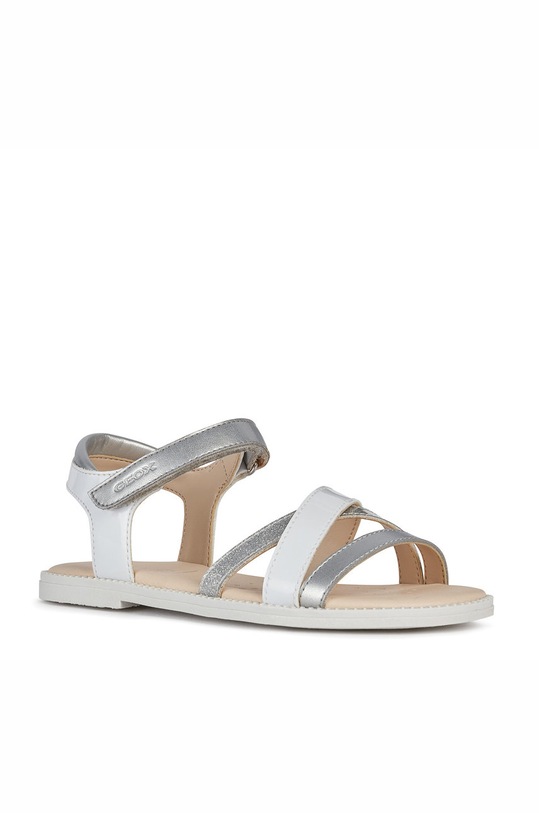 Geox - Dětské kožené sandály J5235D.002BJ.S.KA.28.35 bílá SS21