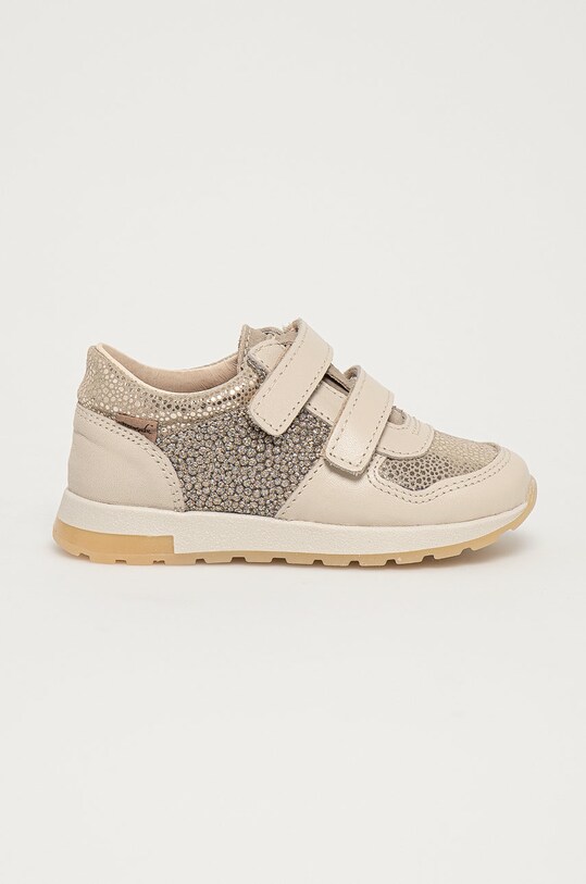 Mrugała - Buty skórzane dziecięce beżowy COCO.3111.1.20.25.K