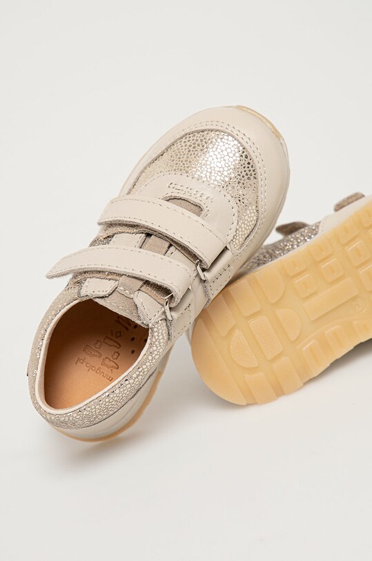 Mrugała - Buty skórzane dziecięce beżowy COCO.3111.1.20.25.K