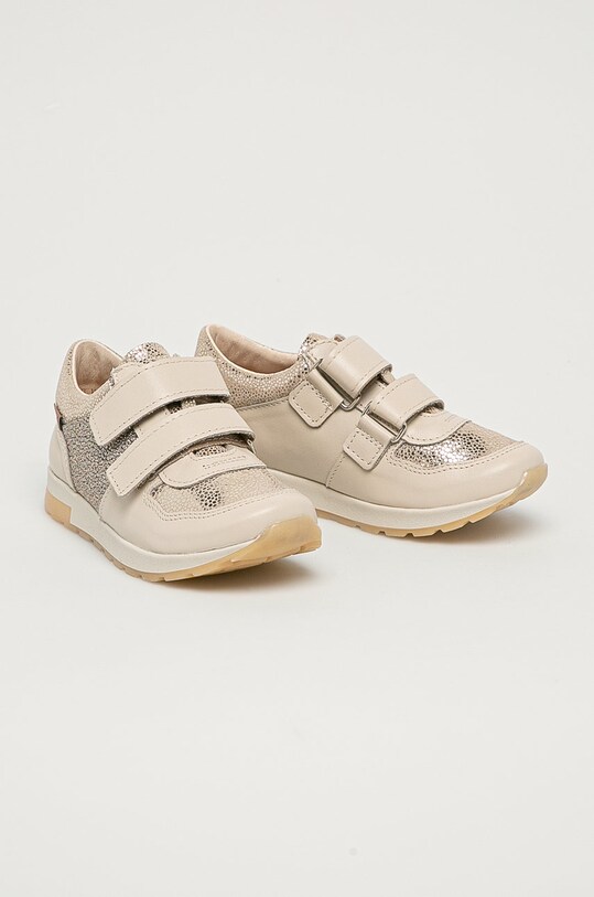 Mrugała - Buty skórzane dziecięce COCO.3311.1.31.35.K beżowy SS21