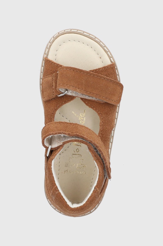 Mrugała Sandały zamszowe dziecięce brązowy HUGO.1106.1.19.25.K