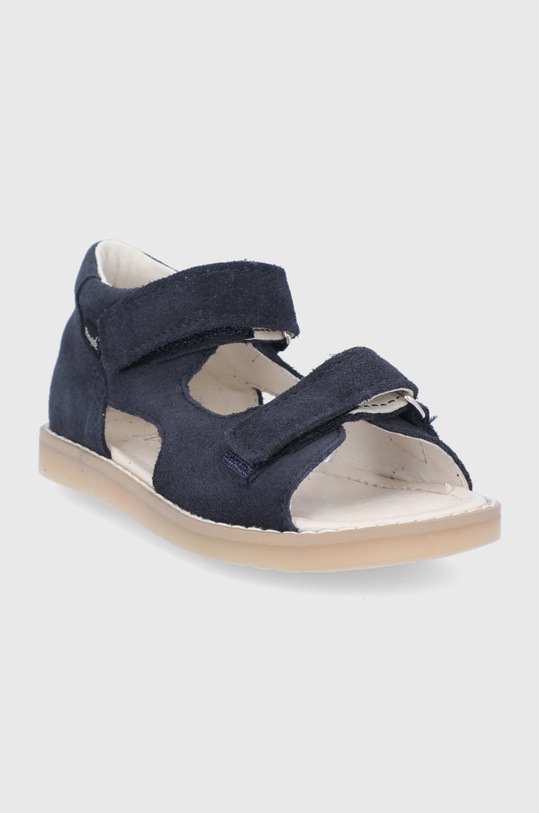 Detské semišové sandále Mrugała HUGO.1206.1.26.30.K tmavomodrá SS21