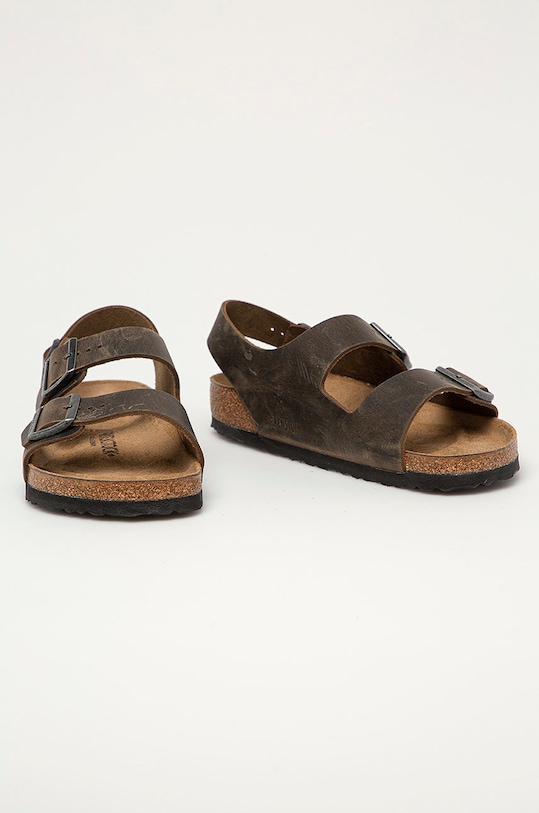 Birkenstock - Kožené sandále Milano 1019336 zelená SS22