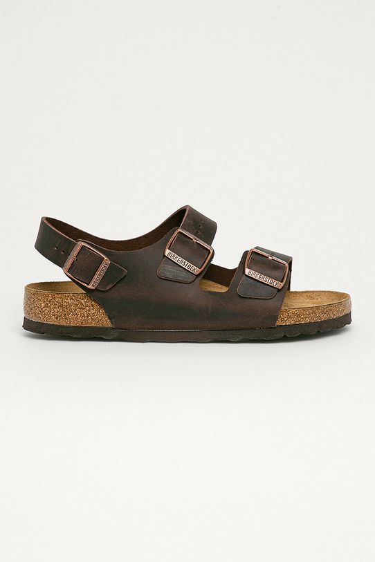 Kožené sandály Birkenstock Milano hnědá 34871