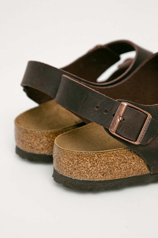 Обувь Кожаные сандалии Birkenstock Milano 34871 коричневый