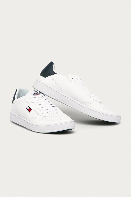 Tommy Jeans - Kožená obuv EM0EM00647 biela SS21
