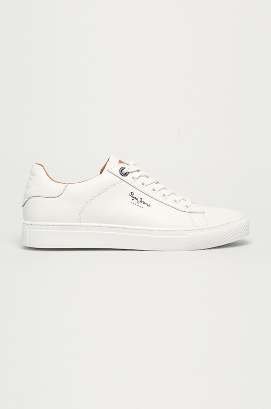 Pepe Jeans - Buty skórzane Joe Cup biały PMS30724