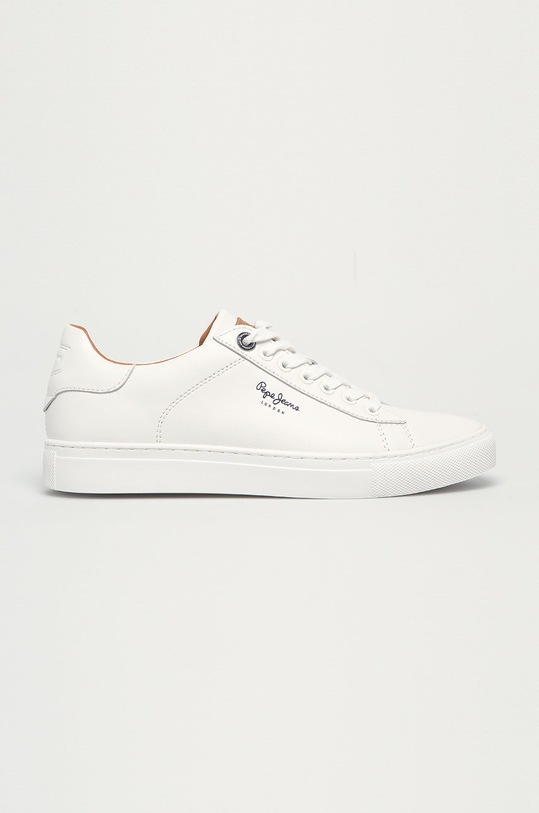 Pepe Jeans - Buty skórzane Joe Cup biały PMS30724