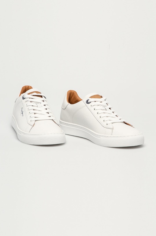 Pepe Jeans - Buty skórzane Joe Cup PMS30724 biały SS21