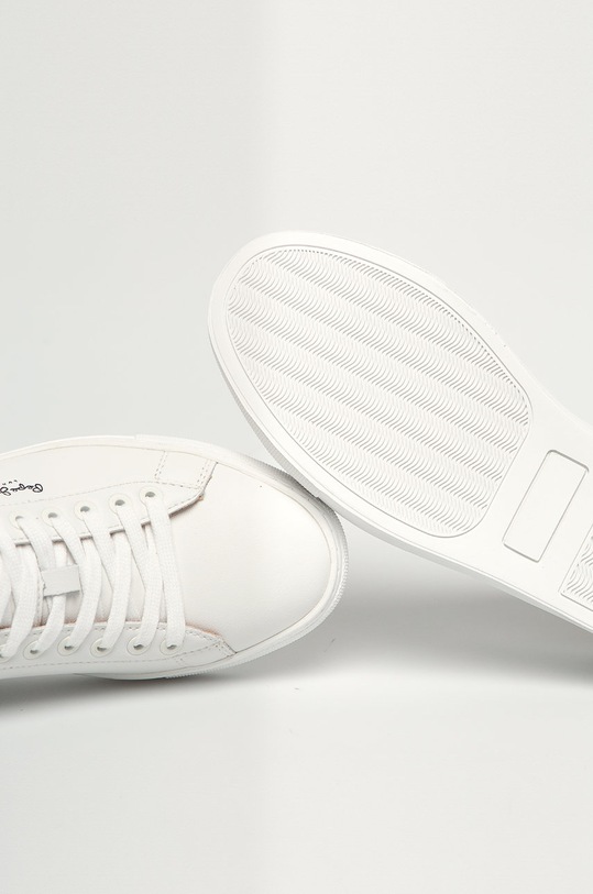 Pepe Jeans - Buty skórzane Joe Cup PMS30724 biały