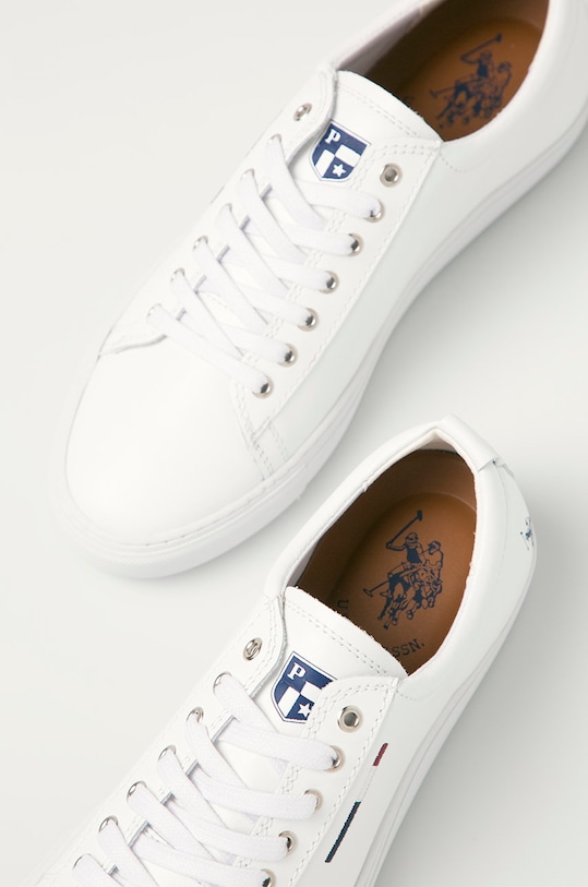 U.S. Polo Assn. - Kožená obuv biela BEKER4158S1.L1