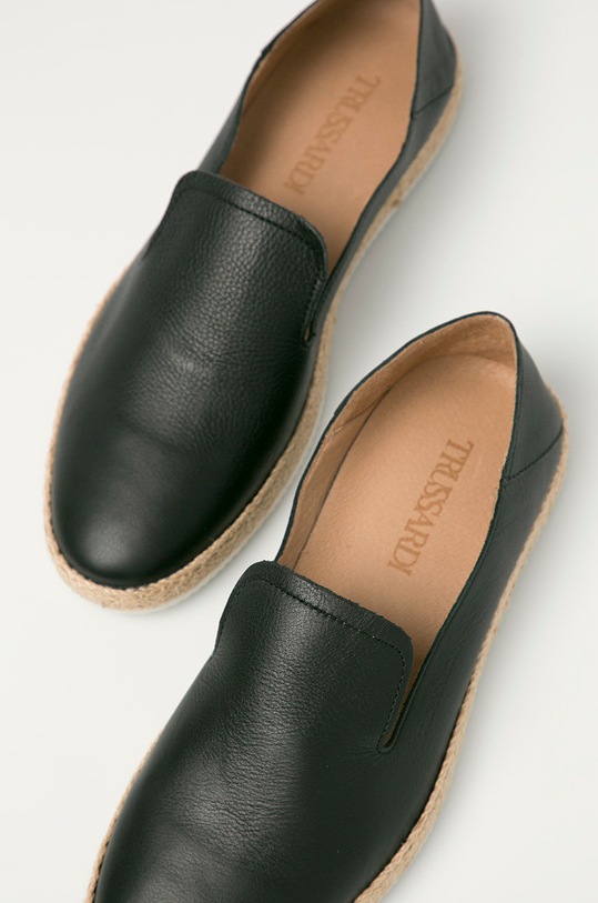 Trussardi Jeans - Kožené espadrilky čierna 77A00324.1Y000091