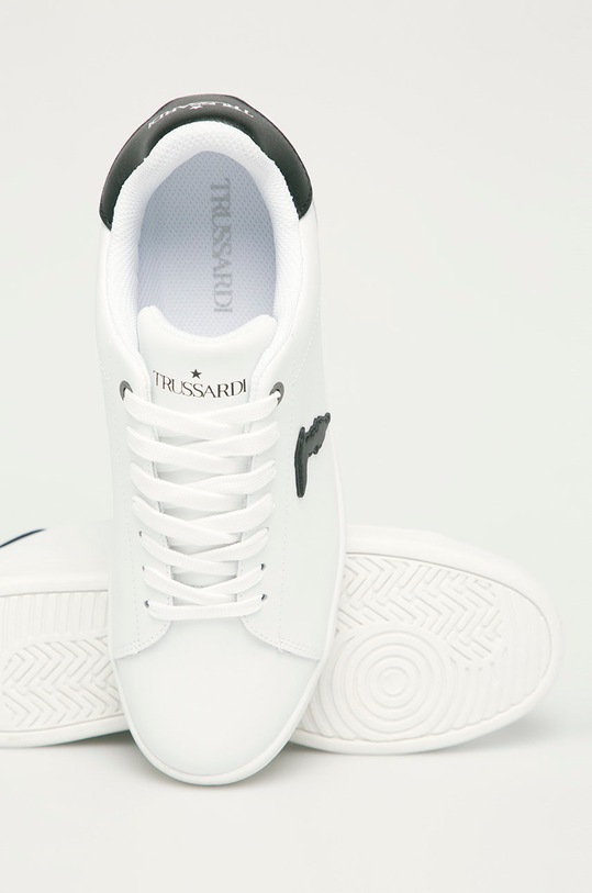Trussardi Jeans - Buty skórzane 77A00360.9Y099998 biały