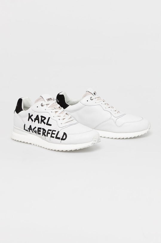 Kožené boty Karl Lagerfeld KL52915.010 bílá SS21