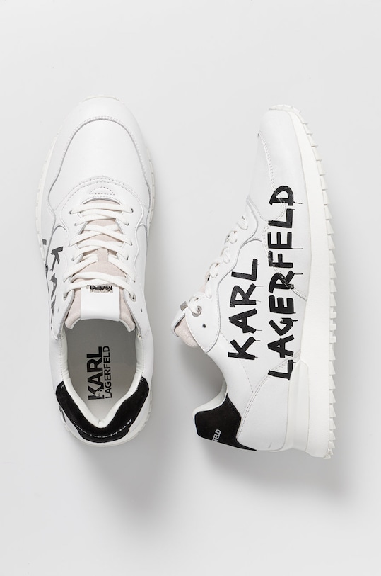 Kožené boty Karl Lagerfeld bílá KL52915.010