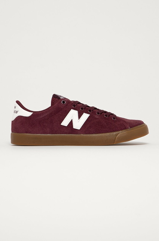 New Balance Tenisówki skórzane AM210BYG bordowy AM210BYG