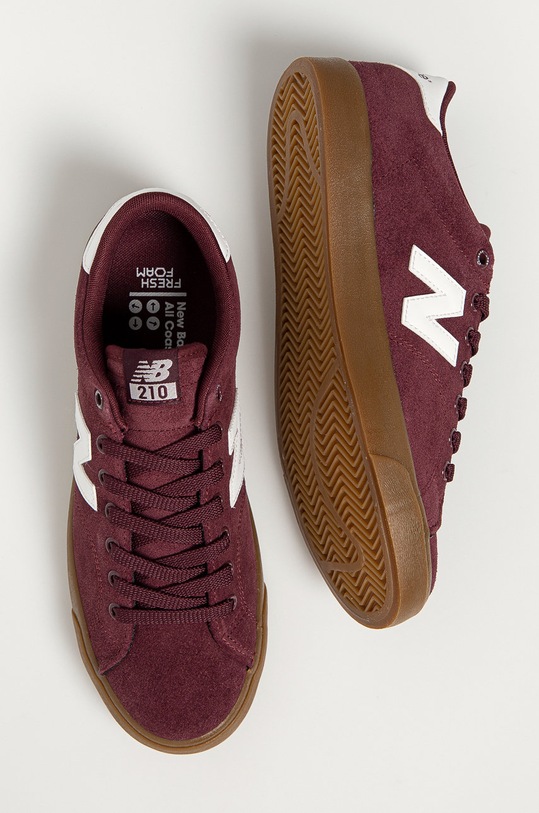 New Balance Tenisówki skórzane AM210BYG bordowy AM210BYG