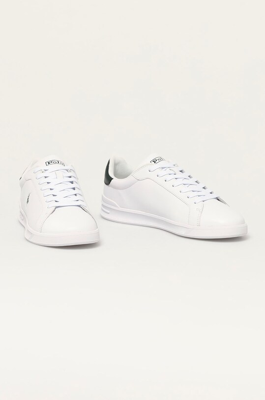 Kožená obuv Polo Ralph Lauren Hrt Ct II 809829824004 biela SS25