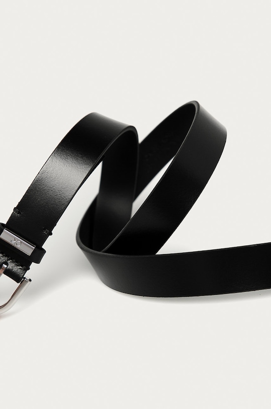 Calvin Klein - Kožený opasok K60K608091.4891 čierna SS21