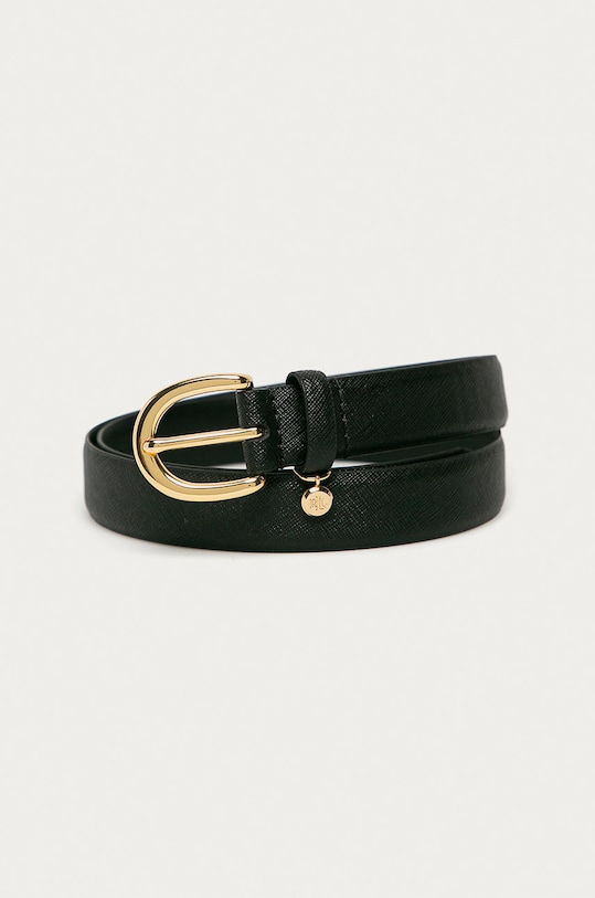 Lauren Ralph Lauren - Шкіряний ремінь чорний 412802952004