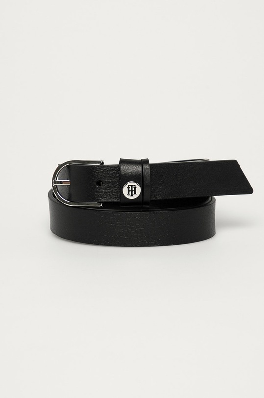 Tommy Hilfiger - Pasek skórzany czarny AW0AW09819.4891