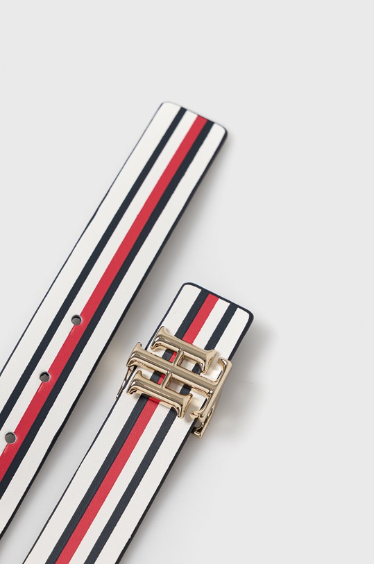 Tommy Hilfiger Pasek skórzany dwustronny AW0AW09817.4891 biały SS21
