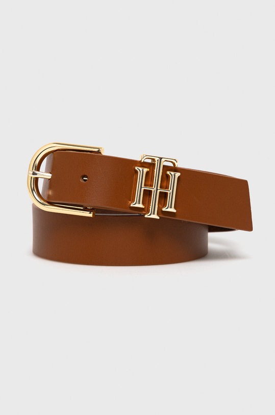 Tommy Hilfiger Pasek skórzany brązowy AW0AW09821.4891