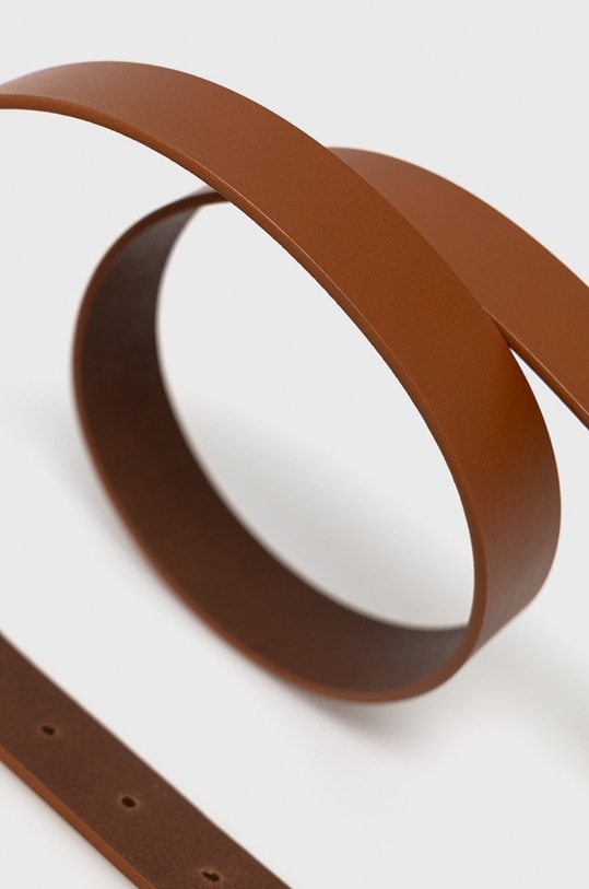 Kožený opasok Tommy Hilfiger AW0AW09821.4891 hnedá SS21