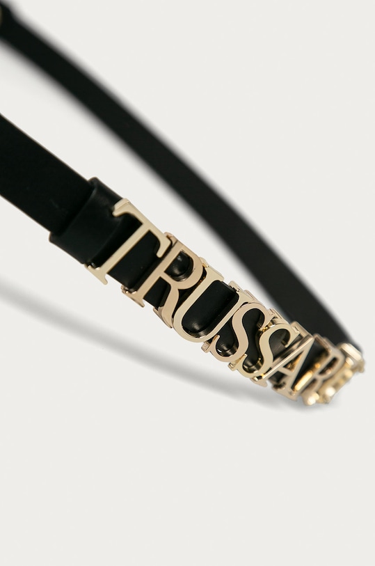 Trussardi Jeans - Pasek skórzany 75L00118.9Y099997 czarny AA00