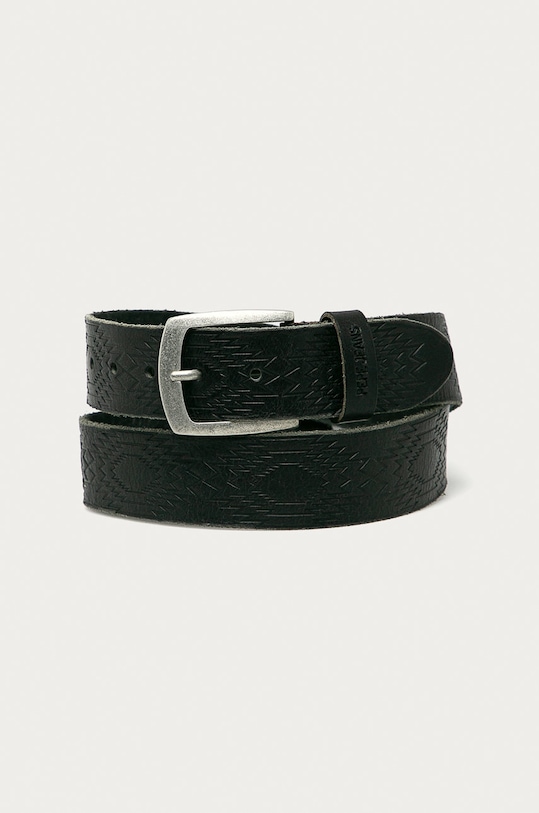 Pepe Jeans - Pasek skórzany Maple czarny PM020977.999