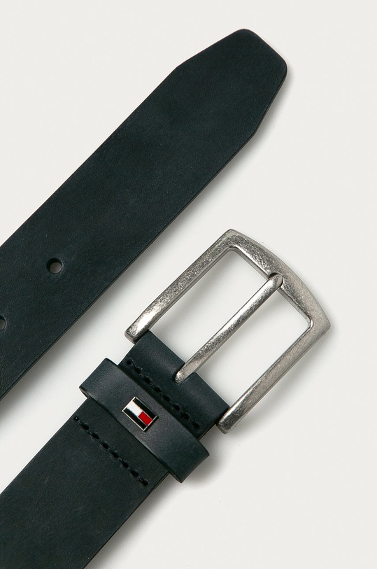 Tommy Hilfiger - Kožený opasok AM0AM07310.4891 tmavomodrá SS21