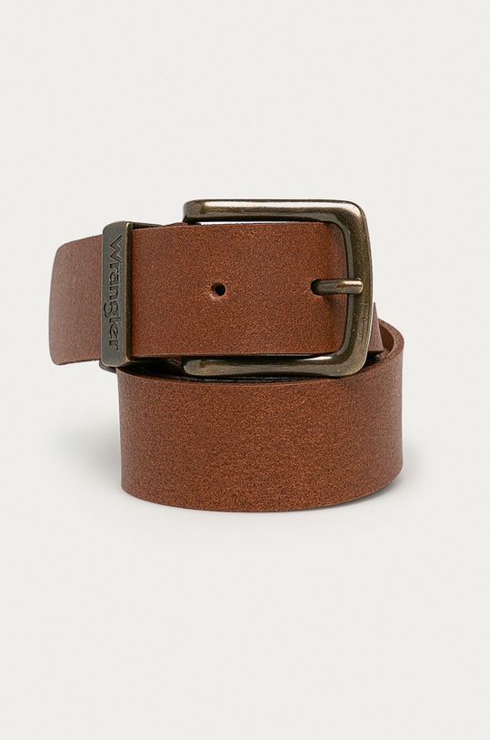 Wrangler pasek skórzany brązowy W0080US6K