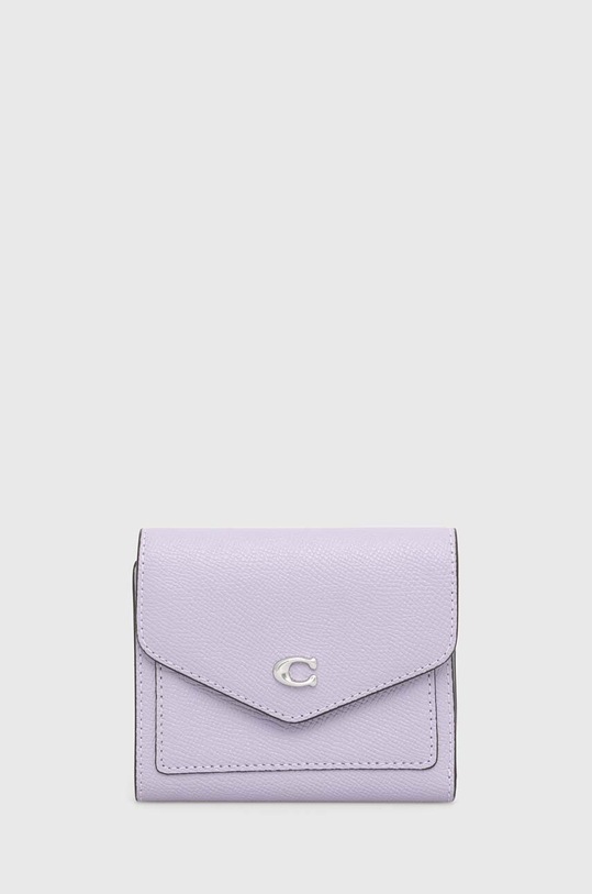 Coach portafoglio Wyn Small Wallet pelle fiore violetto C2328