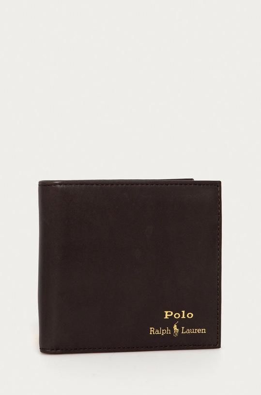 Αξεσουάρ Δερμάτινο πορτοφόλι Polo Ralph Lauren 405803866001 καφέ