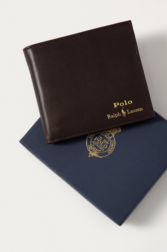 Δερμάτινο πορτοφόλι Polo Ralph Lauren 405803866001 καφέ