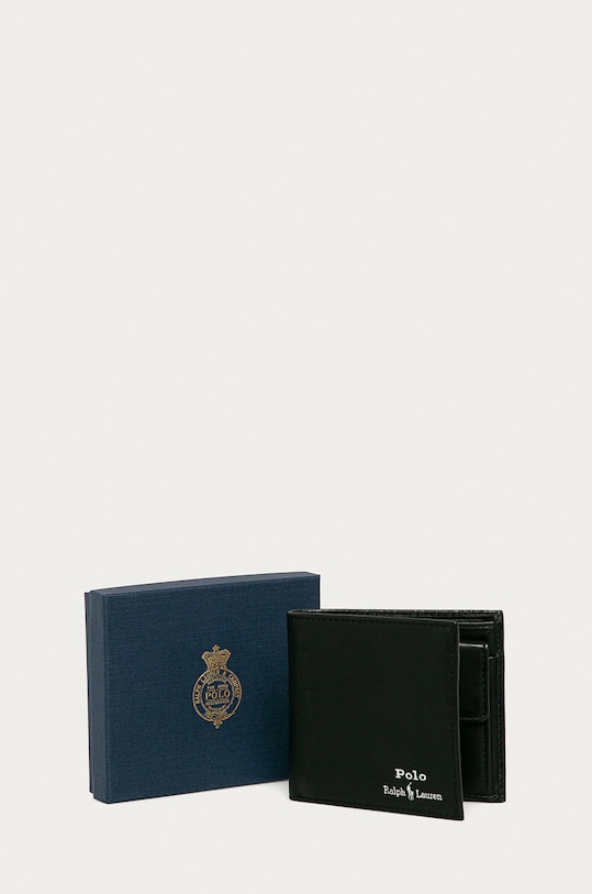 Polo Ralph Lauren - Δερμάτινο πορτοφόλι μαύρο 405803866002