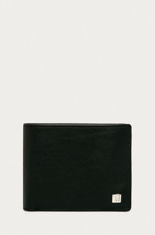 Trussardi Jeans - Portfel skórzany skóra licowa czarny 71W00001.2P000184