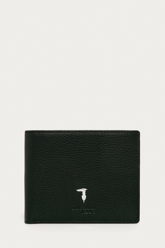 Trussardi Jeans - Kožená peňaženka usňová koža čierna 71W00004.2P000185