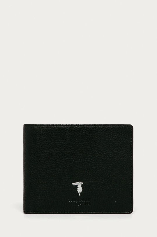 Trussardi Jeans - Portfel skórzany skóra licowa czarny 71W00006.2P000185