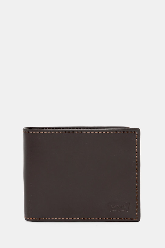 Levi's - Кожен портфейл гладка кожа кафяв 37541.0282