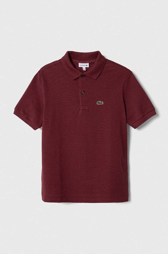 Lacoste tricouri polo din bumbac pentru copii uni burgundia PJ2909