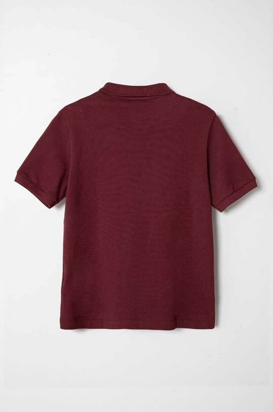 Lacoste tricouri polo din bumbac pentru copii PJ2909 burgundia SS25