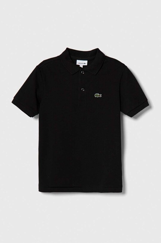 Детское хлопковое поло Lacoste хлопок чёрный PJ2909