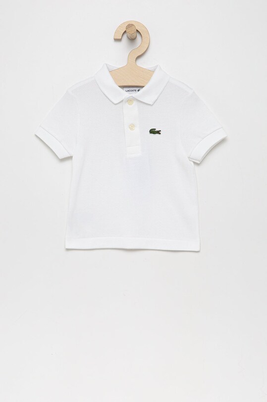 Детское хлопковое поло Lacoste хлопок белый PJ2909