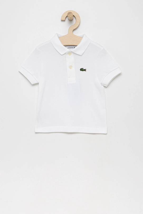 Детское хлопковое поло Lacoste хлопок белый PJ2909