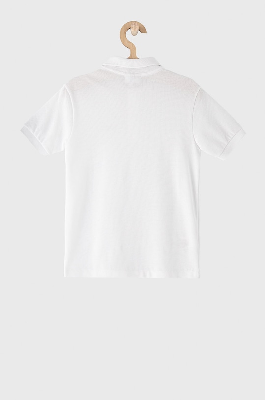 Detská bavlenná polokošeľa Lacoste PJ2909 biela SS22