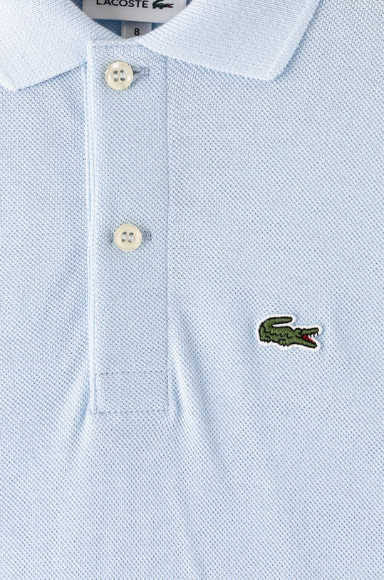 Chlapec Detská bavlenná polokošeľa Lacoste PJ2909 modrá