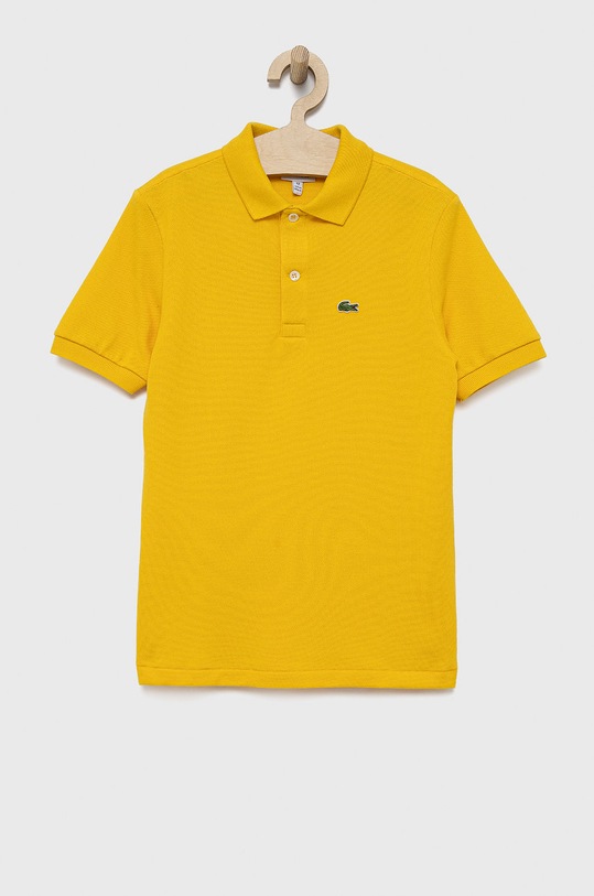 Lacoste polo bawełniane dziecięce bawełna żółty PJ2909
