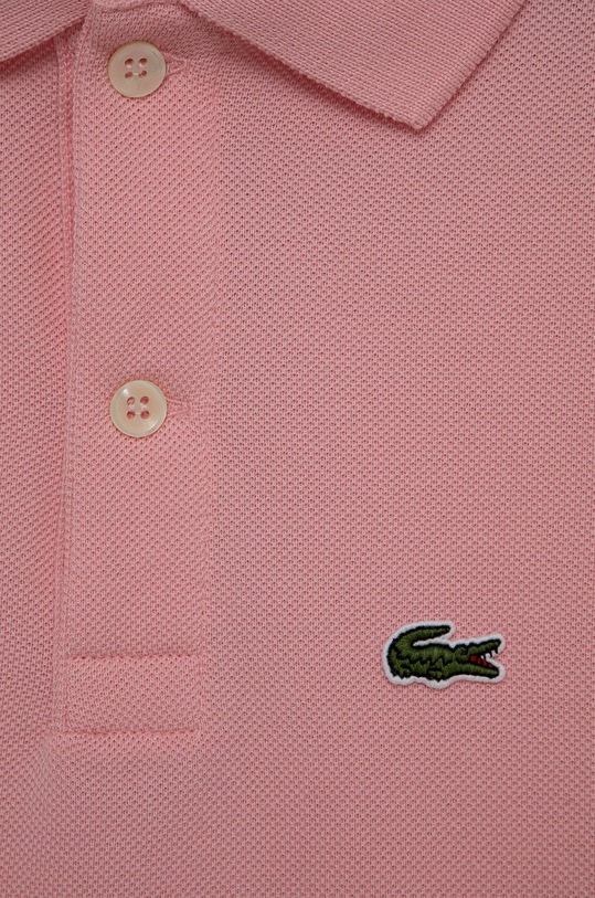 CHLAPEC Dětská bavlněná polokošile Lacoste PJ2909 růžová