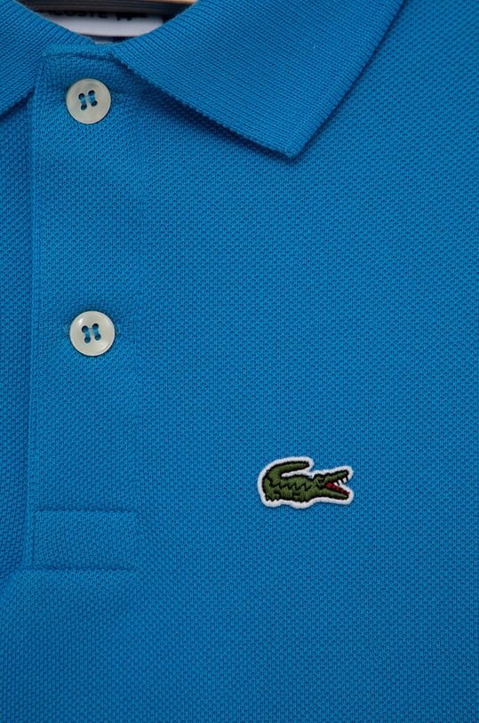 Chlapec Detská bavlenná polokošeľa Lacoste PJ2909 modrá
